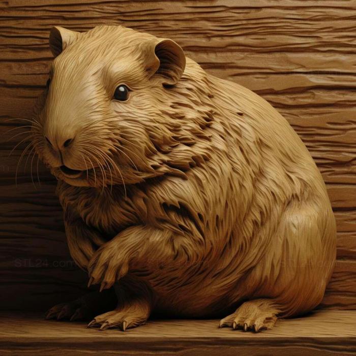 Nature and animals (Guinea pig 1, NATURE_2945) 3D models for cnc